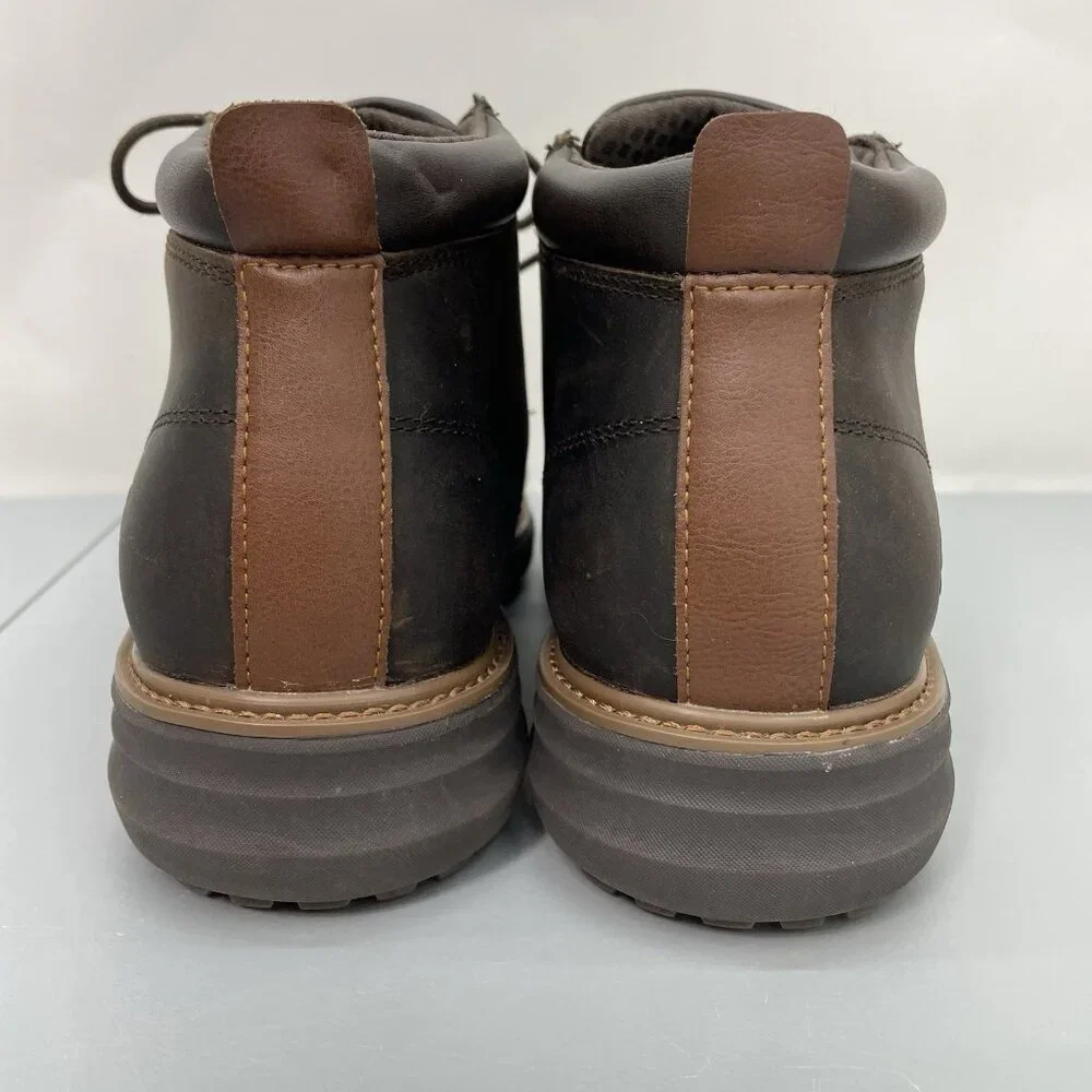 Skechers Wenson Osteno Ankle Boots Chukka Oiled Leather Casual Brown Mens 11